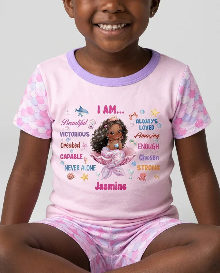 Zweiteiliges Pyjama-Set mit kurzen Ärmeln und Shorts im Sommer-Design