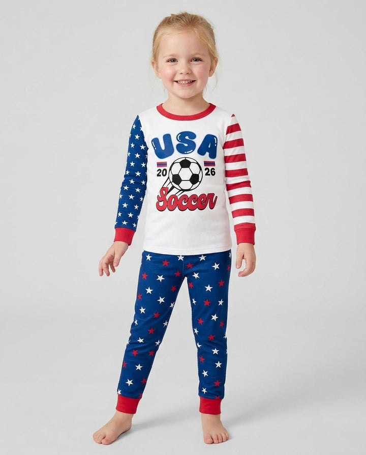 Zweiteiliges Langarm-Pyjama-Set mit Sommerfrüchten