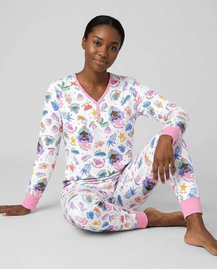 Template Damen Pyjama-Set aus personalisiertem Bambus