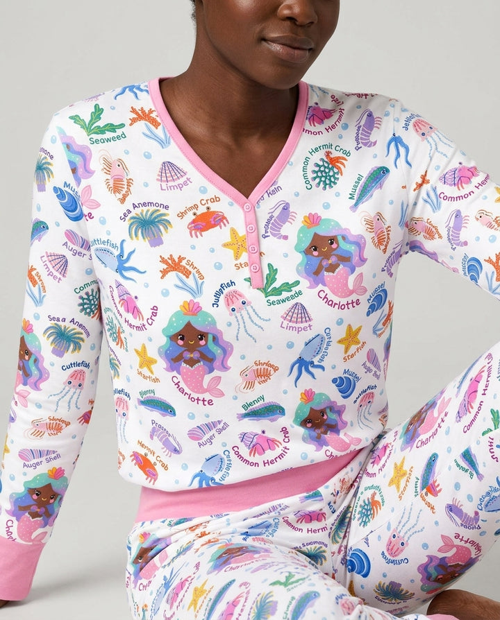 Template Damen Pyjama-Set aus personalisiertem Bambus