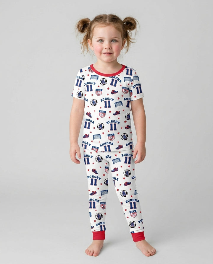 Zweiteiliges, kurzärmliges Pyjama-Set mit Marienkäfern