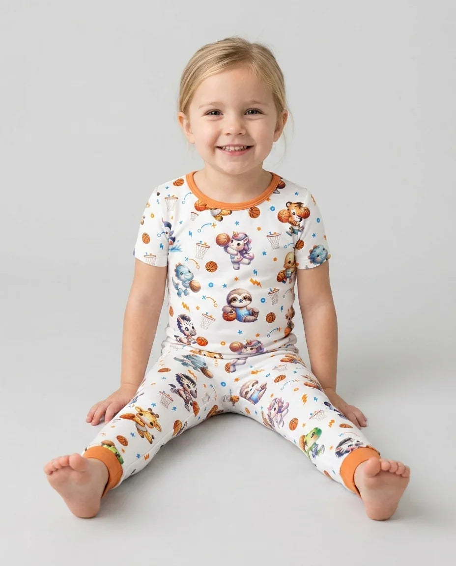 Zweiteiliges, kurzärmliges Pyjama-Set mit Marienkäfern