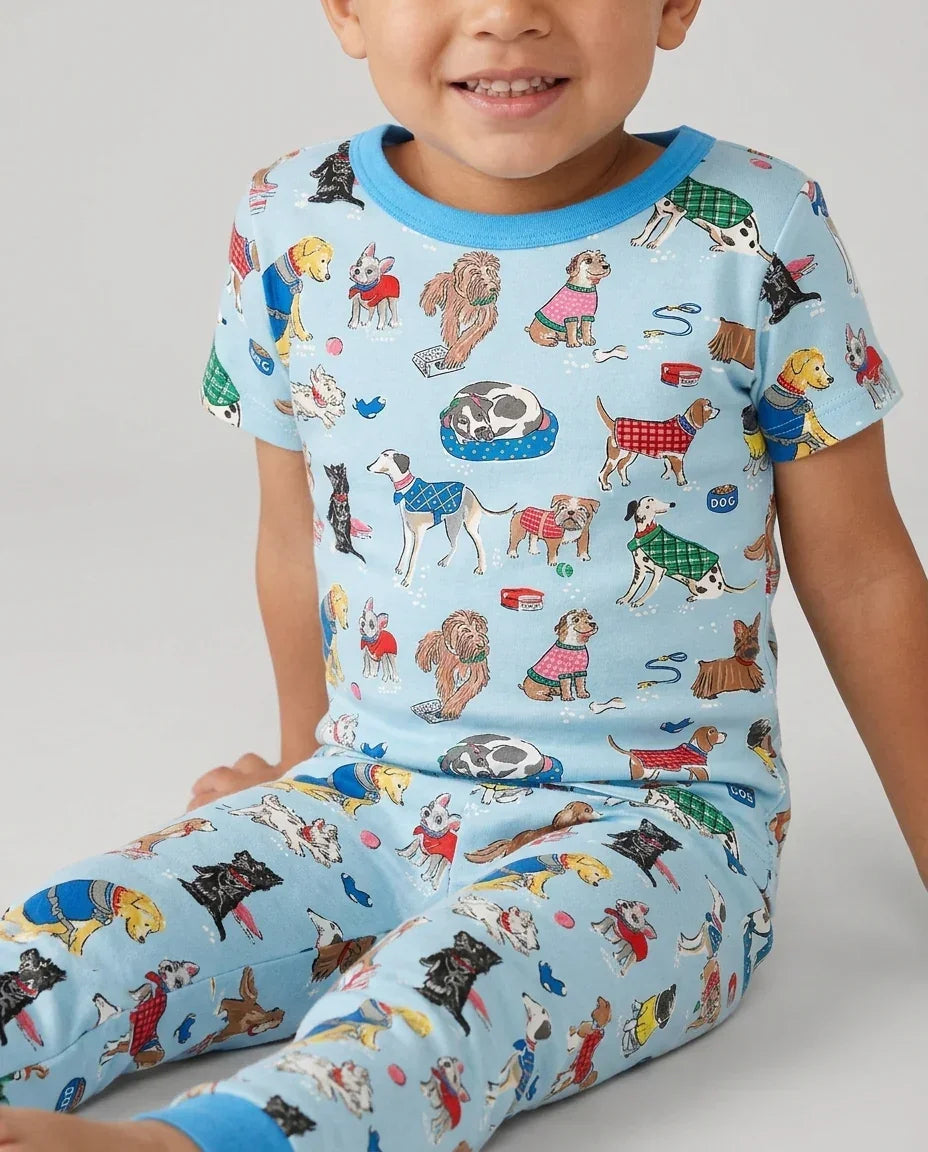 Zweiteiliges, kurzärmliges Pyjama-Set mit Marienkäfern