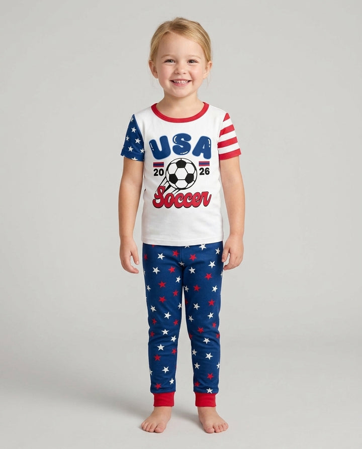 Zweiteiliges, kurzärmliges Pyjama-Set mit Marienkäfern