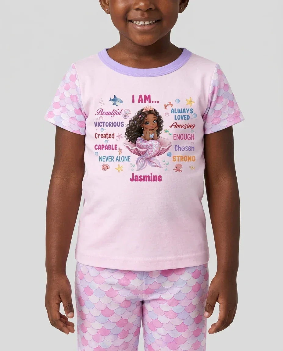Zweiteiliges, kurzärmliges Pyjama-Set mit Marienkäfern