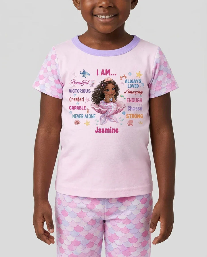 Zweiteiliges, kurzärmliges Pyjama-Set mit Marienkäfern