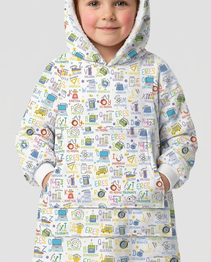 Du bist spanisches Alphabet Version Bambus-Kuschelpullover