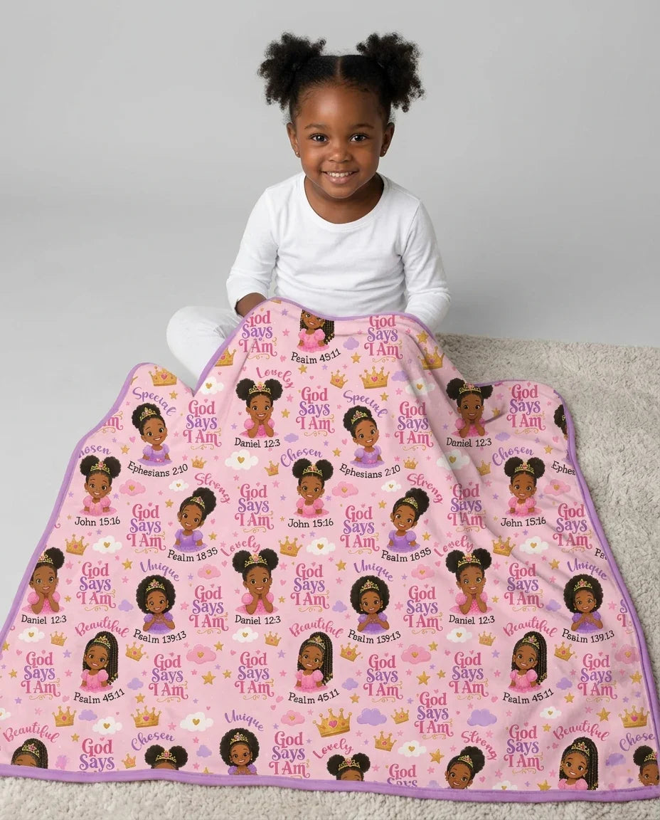 Black Princess God Says I Am Bamboo Blanket