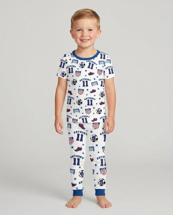 Zweiteiliges, kurzärmliges Pyjama-Set mit Marienkäfern