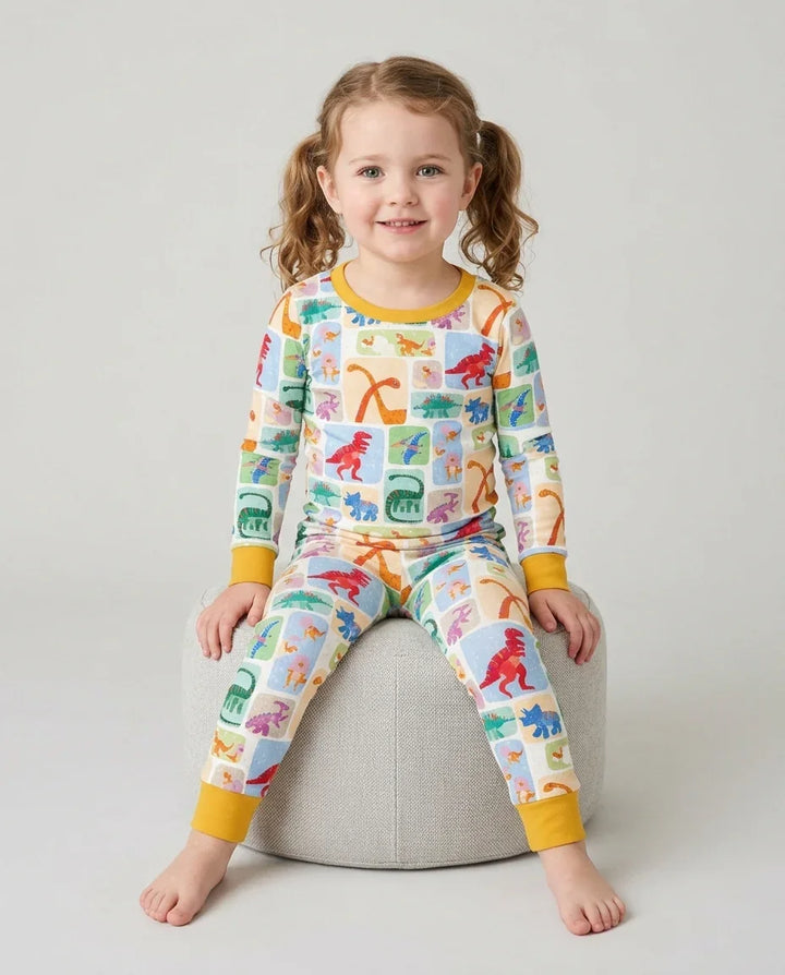 Zweiteiliges Langarm-Pyjama-Set mit Sommerfrüchten