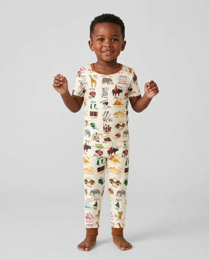 Zweiteiliges, kurzärmliges Pyjama-Set mit Marienkäfern