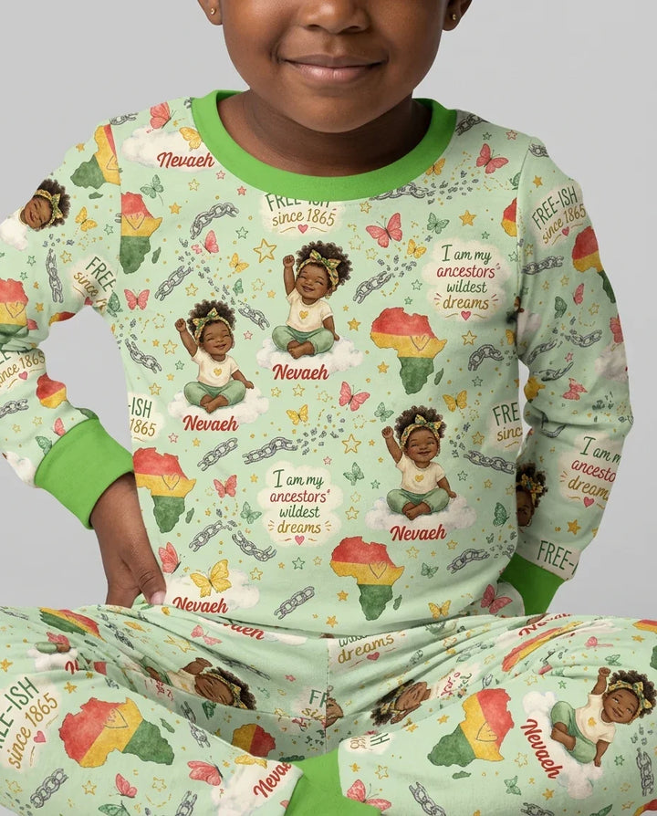 Zweiteiliges Langarm-Pyjama-Set mit Sommerfrüchten