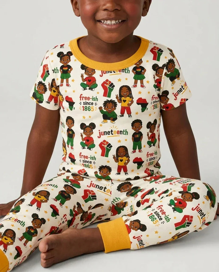 Zweiteiliges, kurzärmliges Pyjama-Set mit Marienkäfern