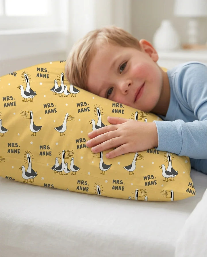 Custom Funny Seagulls Teacher Bamboo Pillow Case