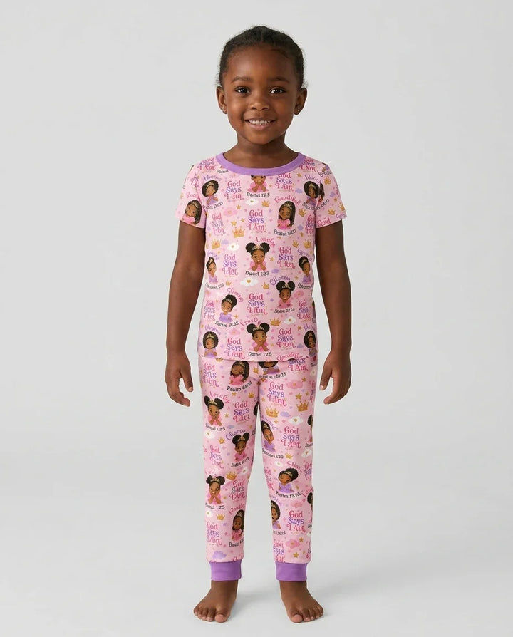 Zweiteiliges, kurzärmliges Pyjama-Set mit Marienkäfern