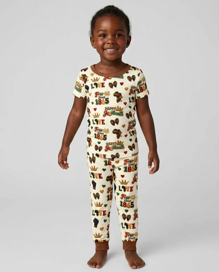 Zweiteiliges, kurzärmliges Pyjama-Set mit Marienkäfern