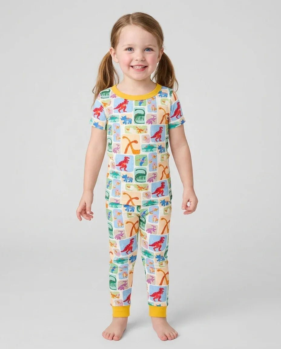 Zweiteiliges, kurzärmliges Pyjama-Set mit Marienkäfern