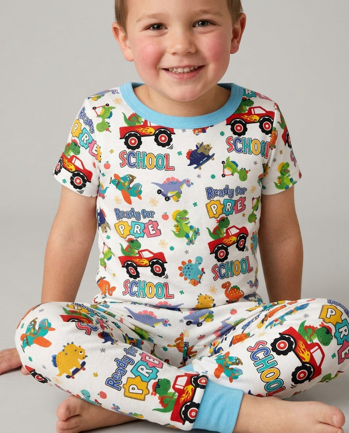Zweiteiliges, kurzärmliges Pyjama-Set mit Marienkäfern