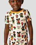 Template Zweiteiliges Pyjama-Set mit kurzen Ärmeln und Shorts