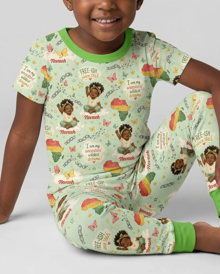 Zweiteiliges, kurzärmliges Pyjama-Set mit Marienkäfern
