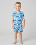 Template Zweiteiliges Pyjama-Set mit kurzen Ärmeln und Shorts