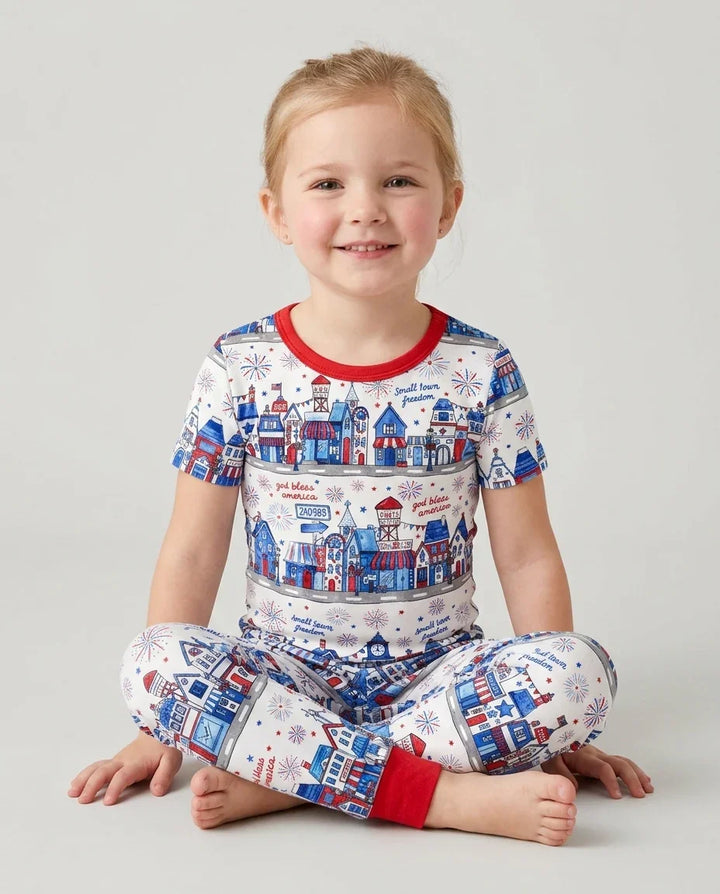 Zweiteiliges, kurzärmliges Pyjama-Set mit Marienkäfern