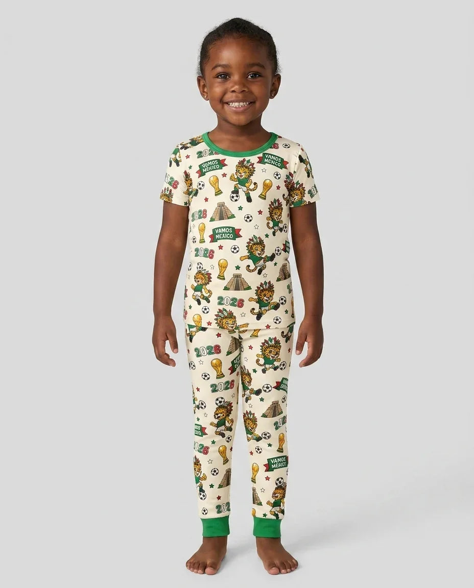 Zweiteiliges, kurzärmliges Pyjama-Set mit Marienkäfern