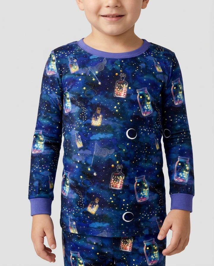Dreamy Fireflies Bamboo Two Piece Long Sleeve Pajama Set