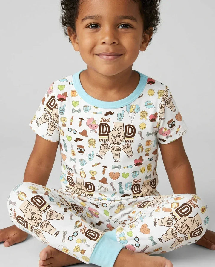 Zweiteiliges, kurzärmliges Pyjama-Set mit Marienkäfern