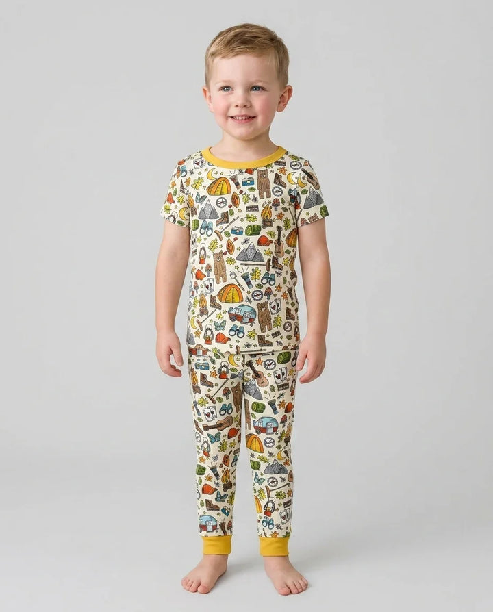 Zweiteiliges, kurzärmliges Pyjama-Set mit Marienkäfern