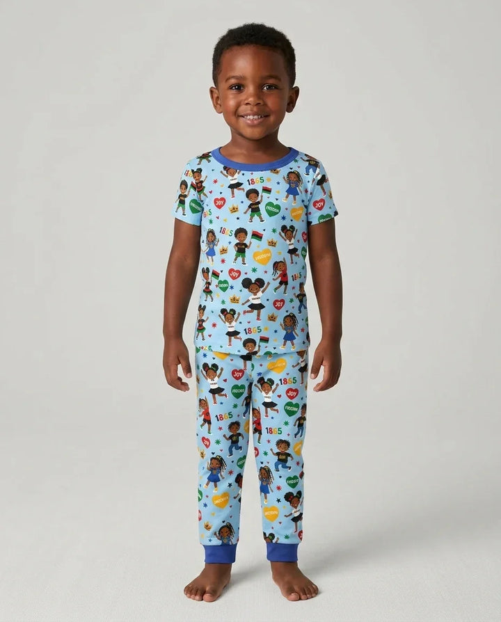 Zweiteiliges, kurzärmliges Pyjama-Set mit Marienkäfern