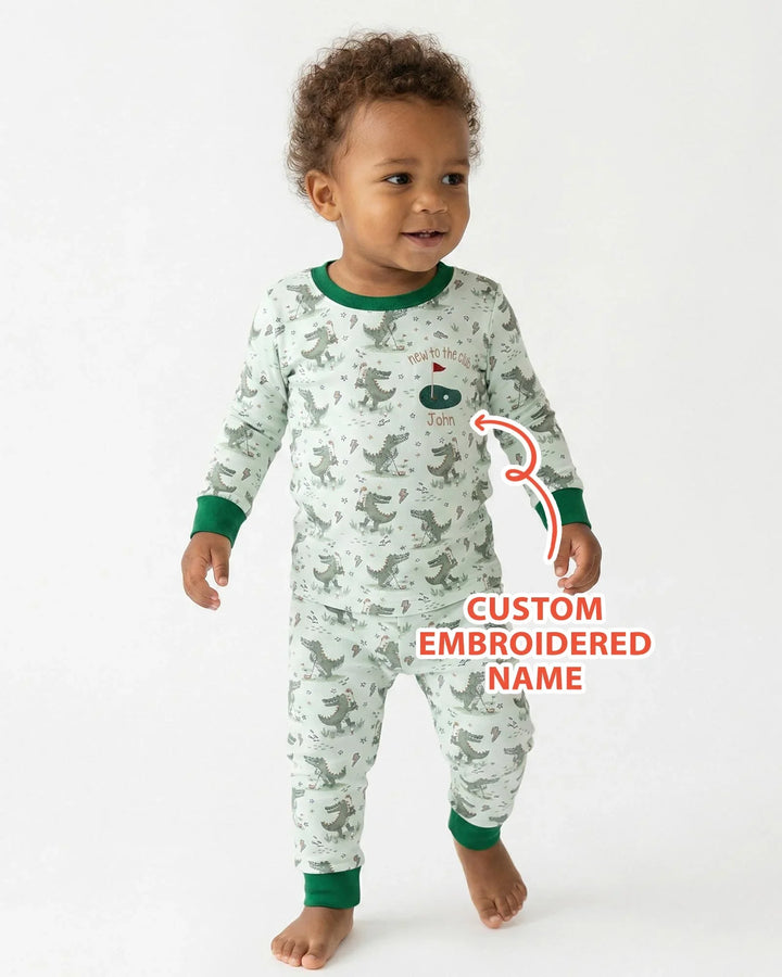 Zweiteiliges Langarm-Pyjama-Set mit Sommerfrüchten