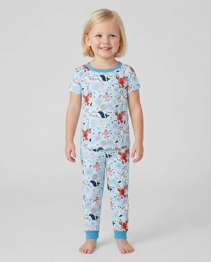Zweiteiliges, kurzärmliges Pyjama-Set mit Marienkäfern