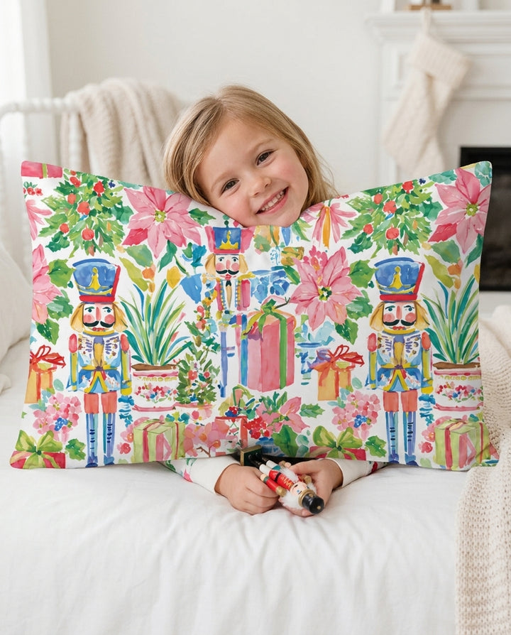 Watercolor Nutcracker Holiday Bamboo Pillow Case