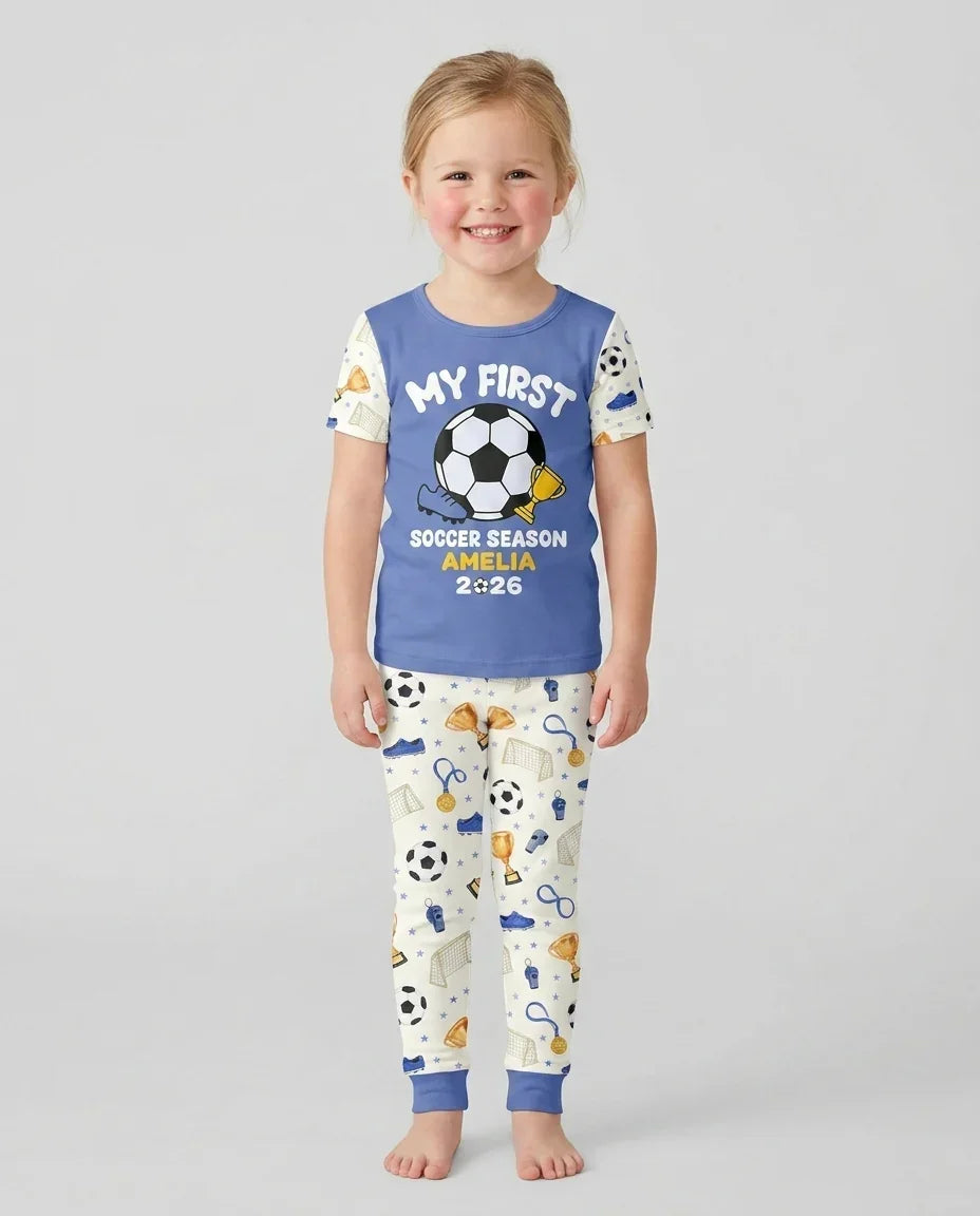 Zweiteiliges, kurzärmliges Pyjama-Set mit Marienkäfern