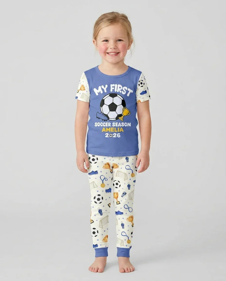 Zweiteiliges, kurzärmliges Pyjama-Set mit Marienkäfern