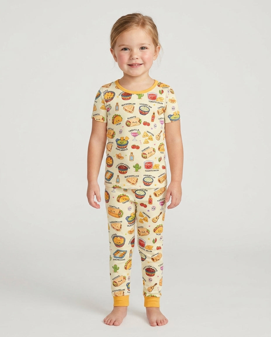 Zweiteiliges, kurzärmliges Pyjama-Set mit Marienkäfern