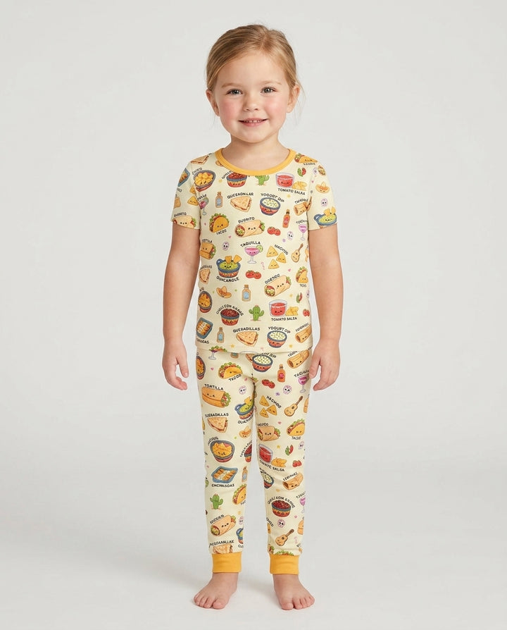 Zweiteiliges, kurzärmliges Pyjama-Set mit Marienkäfern