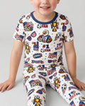 Zweiteiliges, kurzärmliges Pyjama-Set mit Marienkäfern