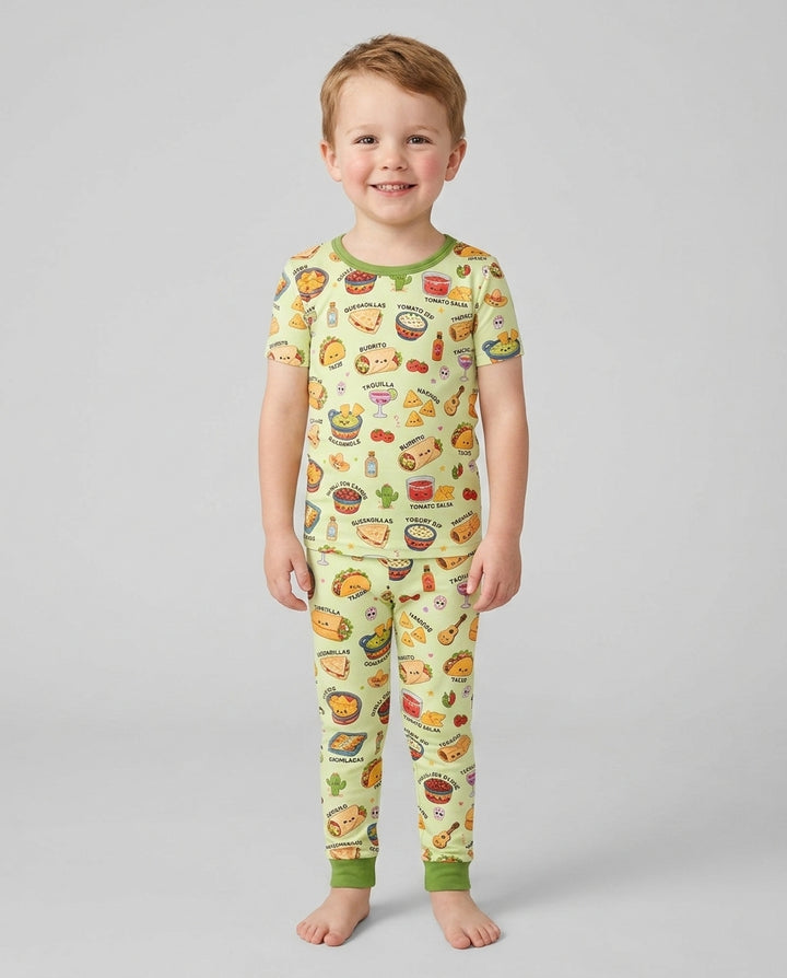 Zweiteiliges, kurzärmliges Pyjama-Set mit Marienkäfern