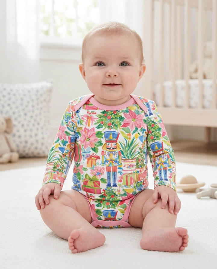 Watercolor Nutcracker Holiday Bamboo Bodysuit