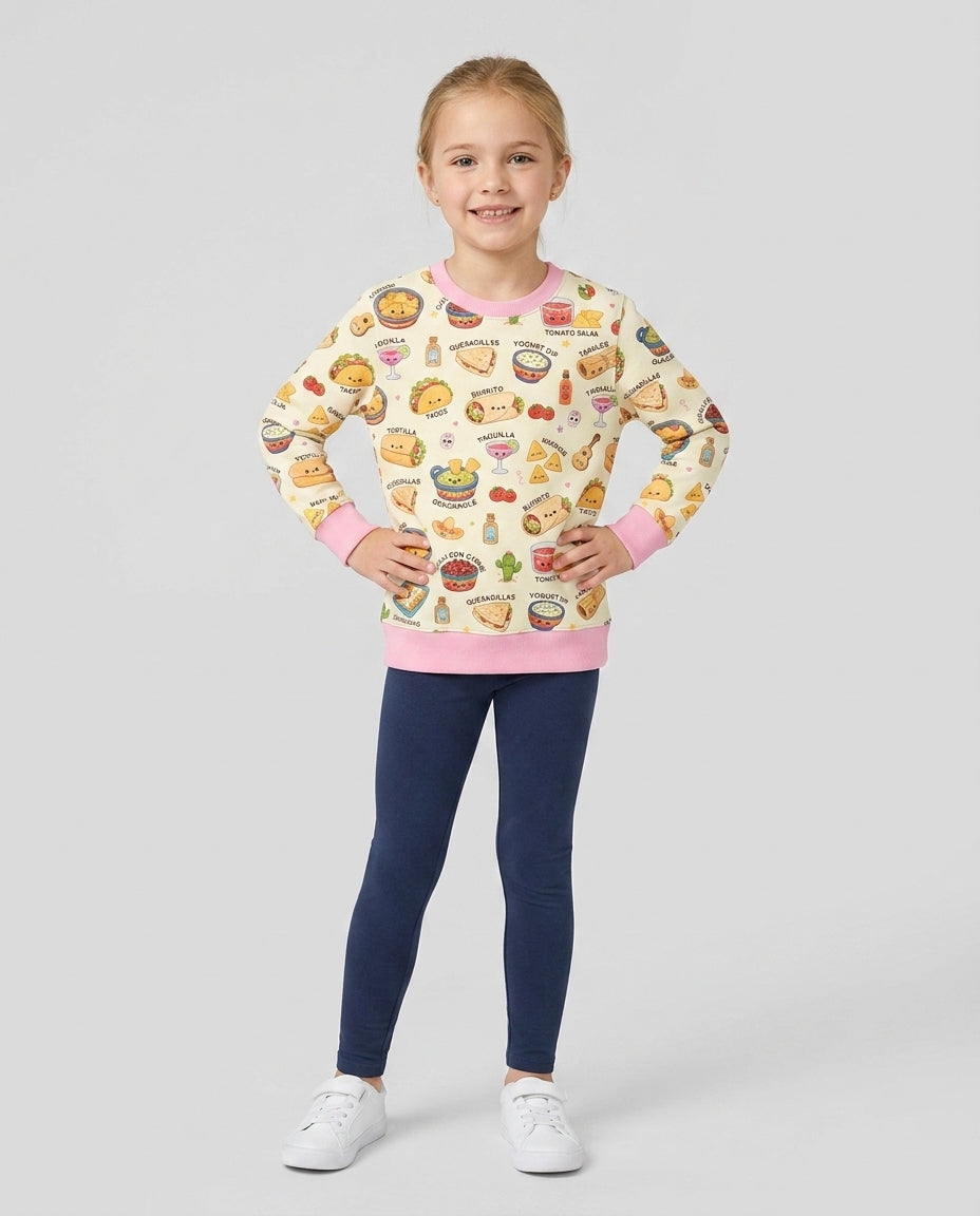 Kawaii Mexican Food Bamboo Crewneck Sweatshirt
