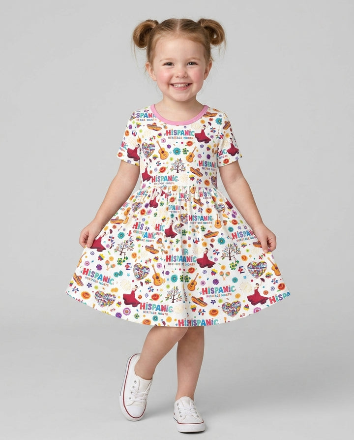 Fiesta Hispanic Heritage Month Bamboo Twirl Dress