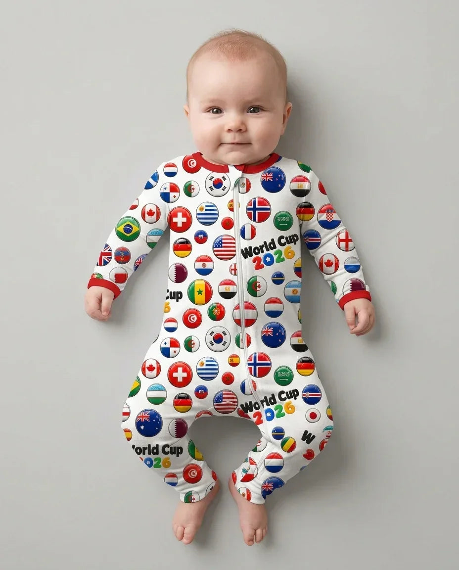 Zweiteiliges Langarm-Pyjama-Set mit Sommerfrüchten