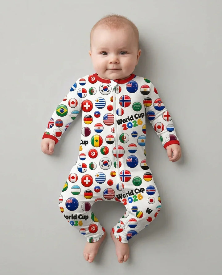 Zweiteiliges Langarm-Pyjama-Set mit Sommerfrüchten