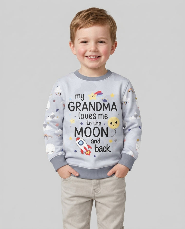 My Grandma Loves Me To The Moon And Back Bamboo Crewneck Sweatshirt