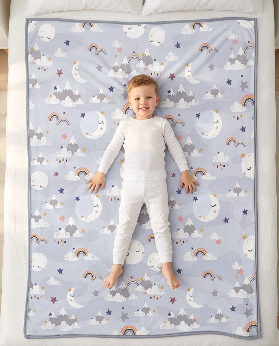 My Grandma Loves Me To The Moon And Back Bamboo Blanket