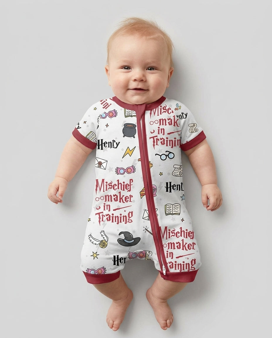 Custom Name Mischief Maker In Training Bamboo Shorty Zippy