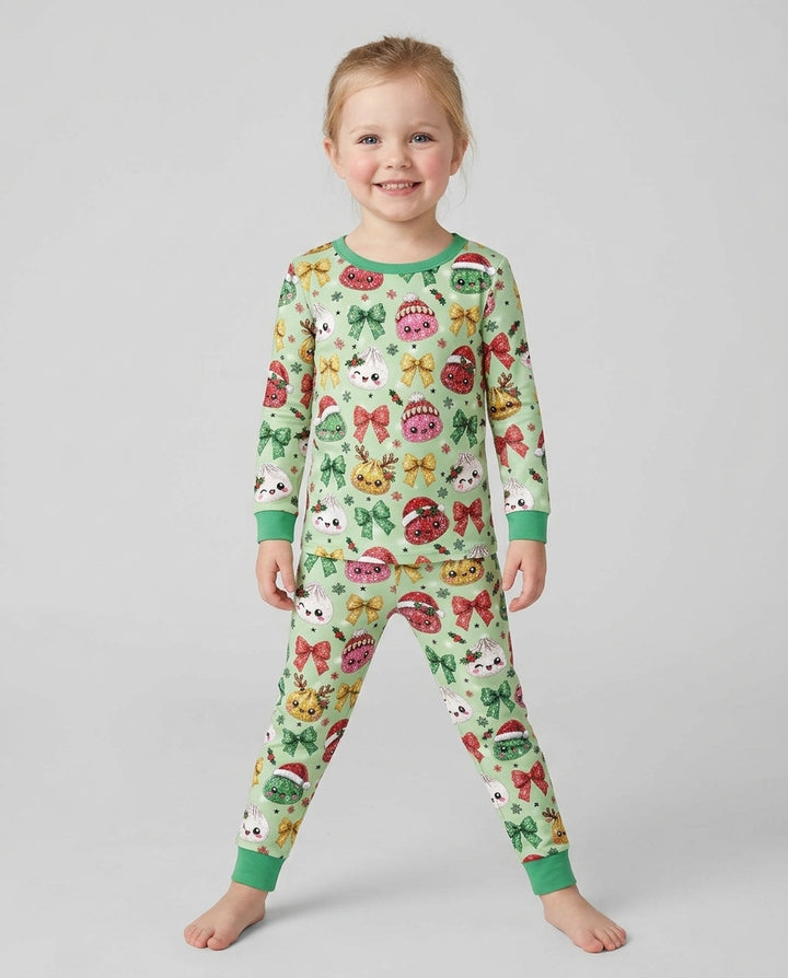 You're A Christmas Dumpling Bamboo Two Piece Long Sleeve Pajama Set