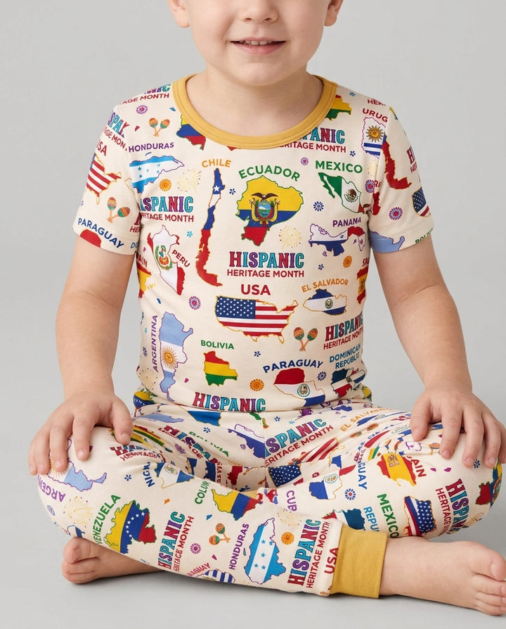 Zweiteiliges, kurzärmliges Pyjama-Set mit Marienkäfern